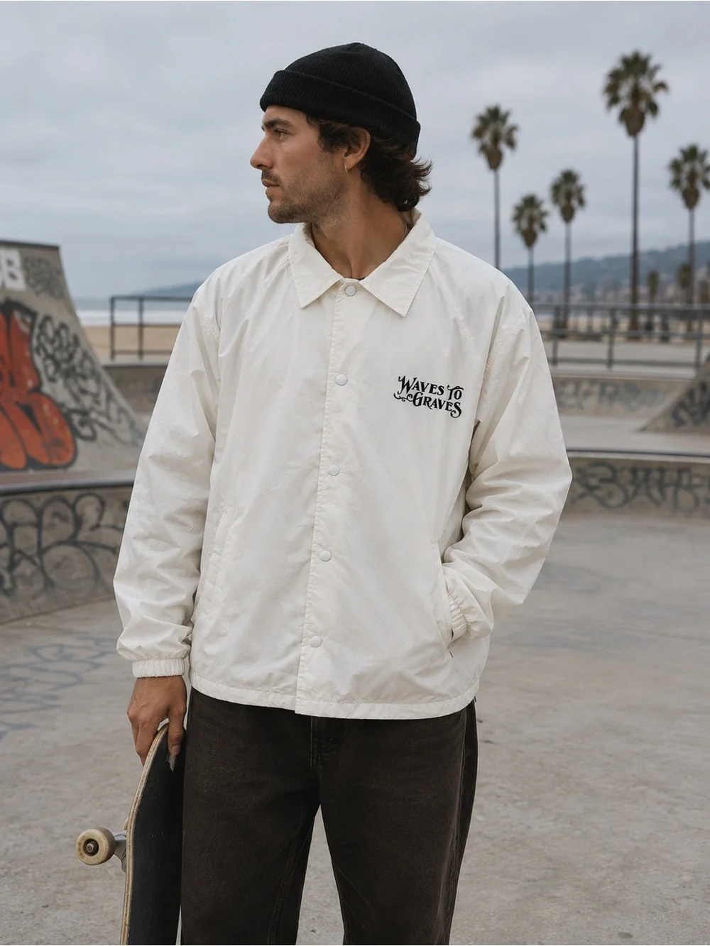 Loser Machine Company Dark Seas Division Waves to Graves Windbreaker Jacket